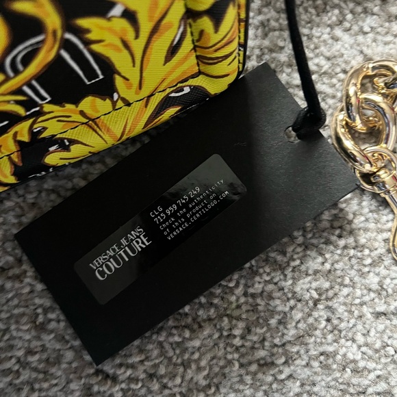 Versace Jeans Collection Black and Yellow Crossbody Bag - Picture 5 of 8